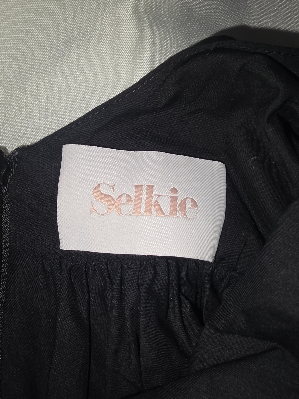 Selkie "The Girls Night Dress" in Caviar - Picture 6 of 8